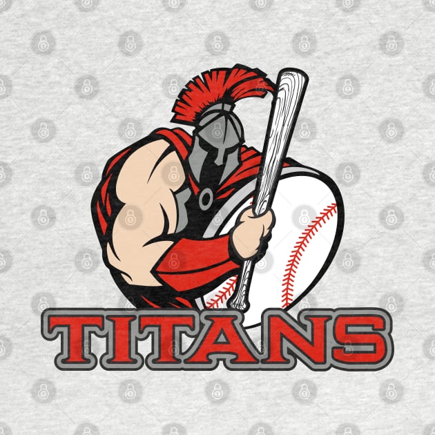 Titans Baseball Logo by DavesTees